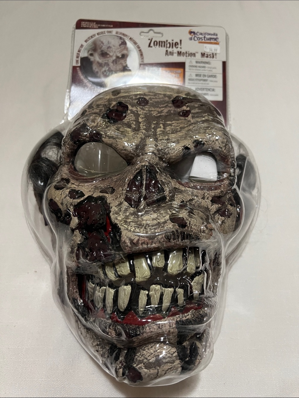 Zombie Skull Halloween Mask - Brown/Black